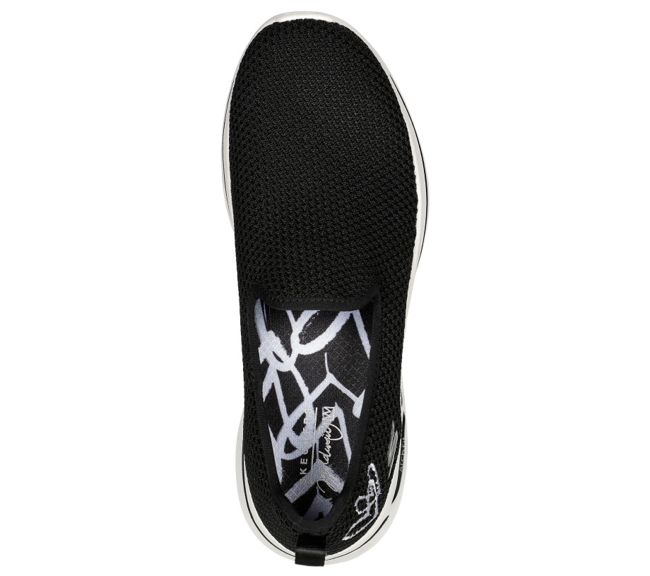 JGoldcrown GO WALK Arch Fit Skechers Black White