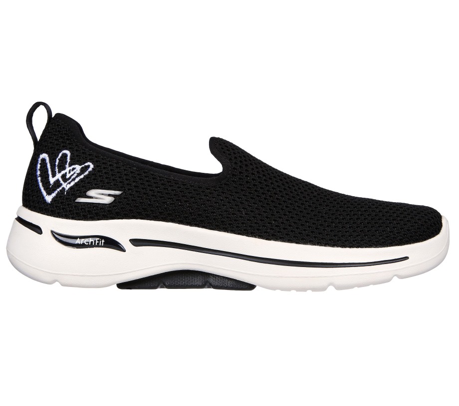 JGoldcrown GO WALK Arch Fit Skechers Black White