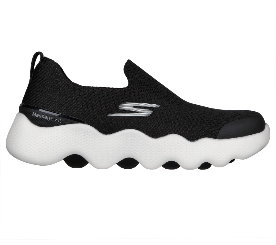 GO WALK Massage Fit Tidal Skechers Black White