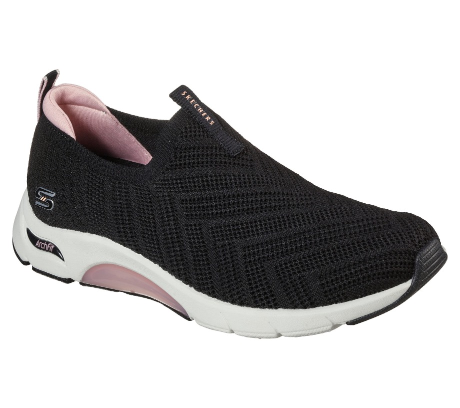 Skech-Air Arch Fit Top Pick Black Light Pink Skechers