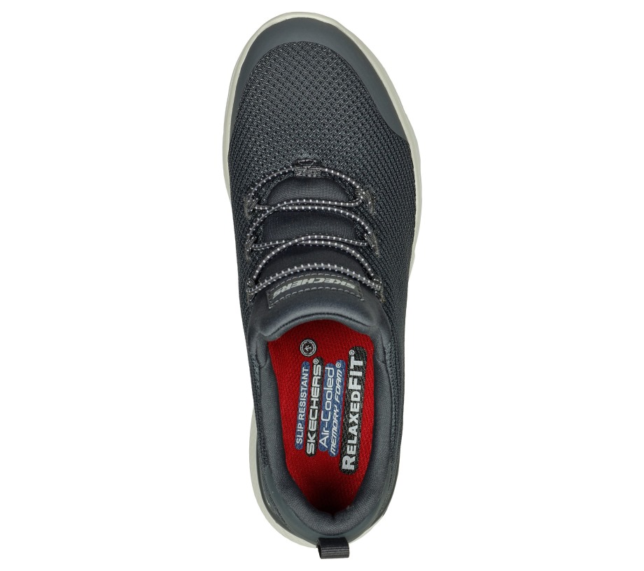Work Relaxed Fit Marsing Waiola SR Charcoal Skechers