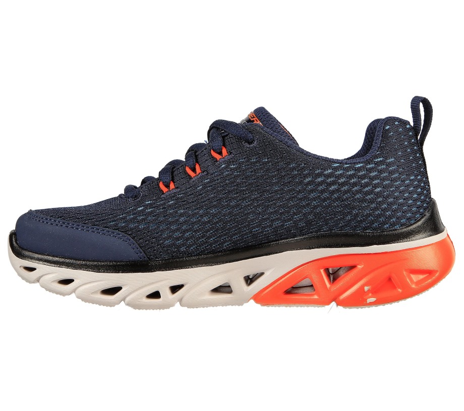 Glide-Step Sport Wave Heat Navy Orange Skechers