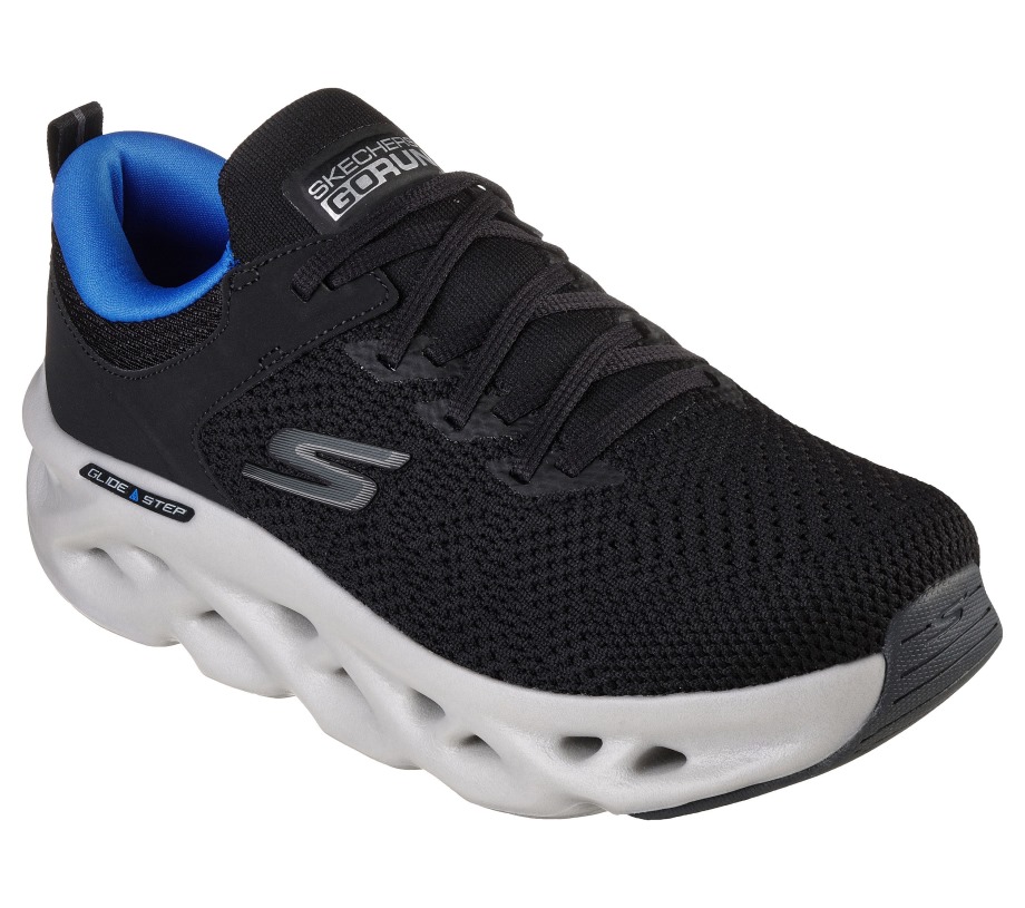 GOrun Swirl Tech Dash Charge Black Blue Skechers