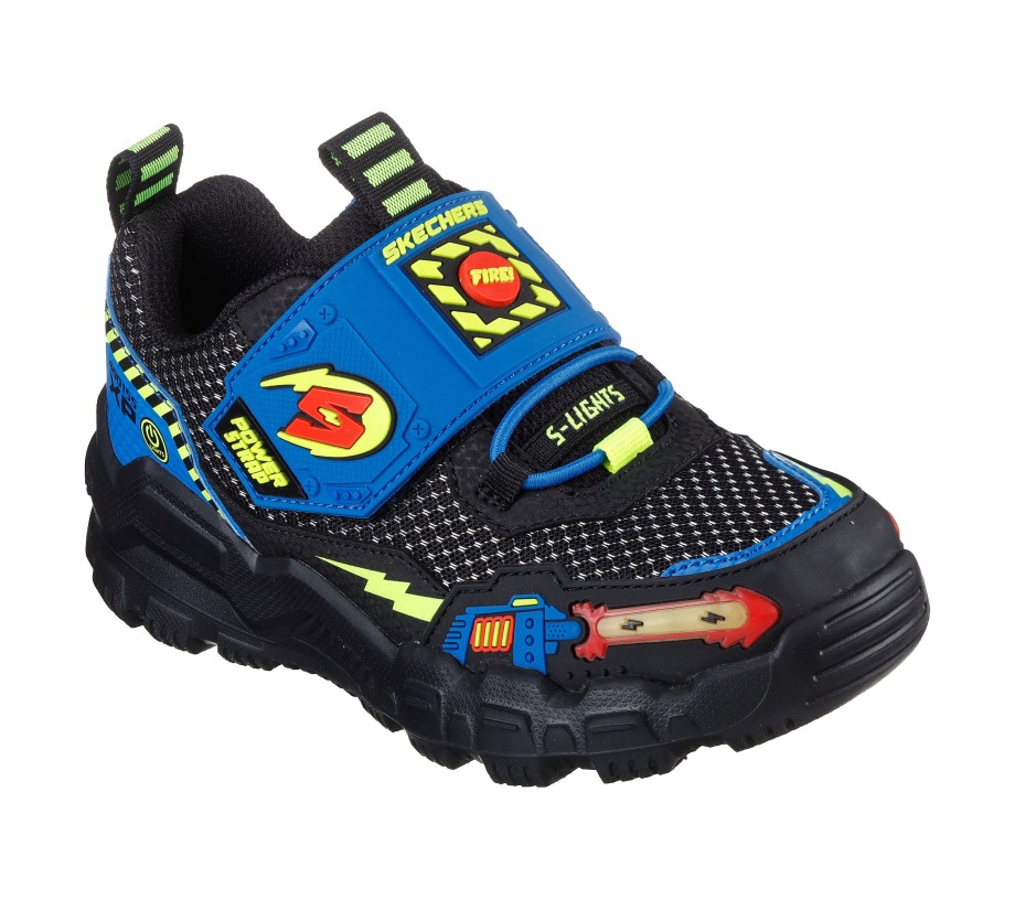 S Lights Adventure Track Sound Blaster Skechers Black Lime