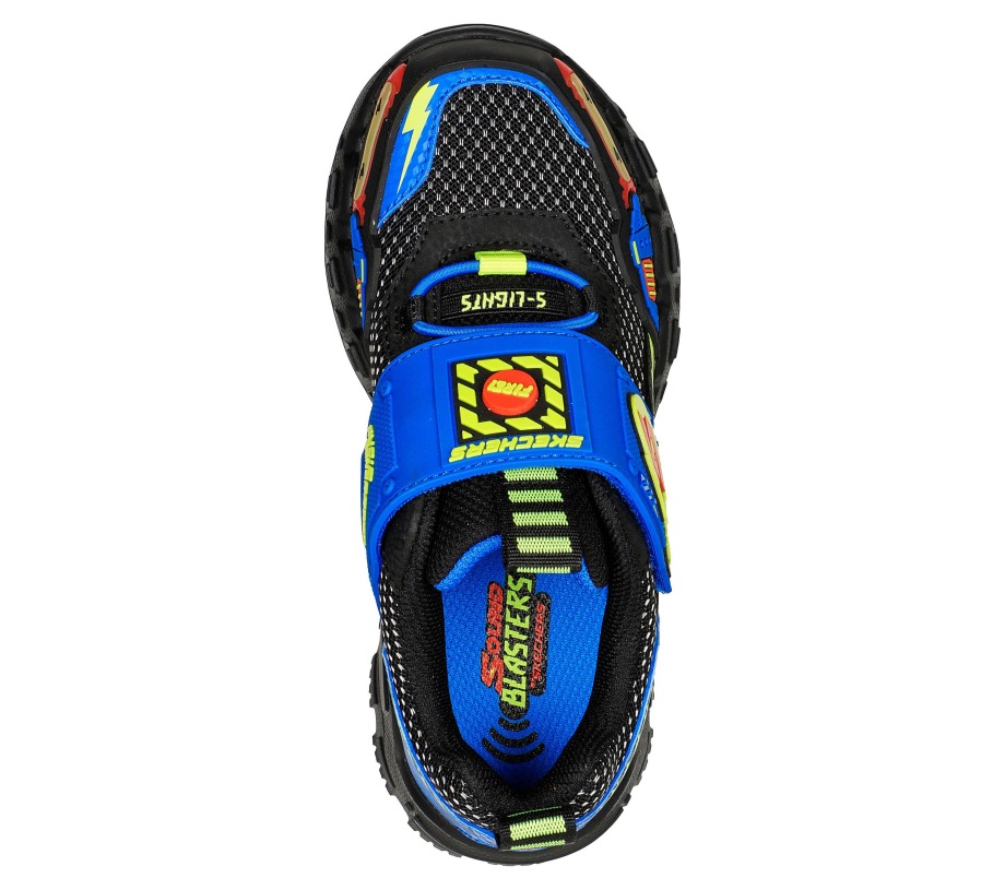 S Lights Adventure Track Sound Blaster Skechers Black Lime