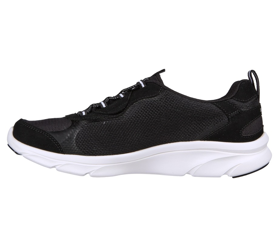 Relaxed Fit D'Lux Comfort Bliss Galore Black White Skechers