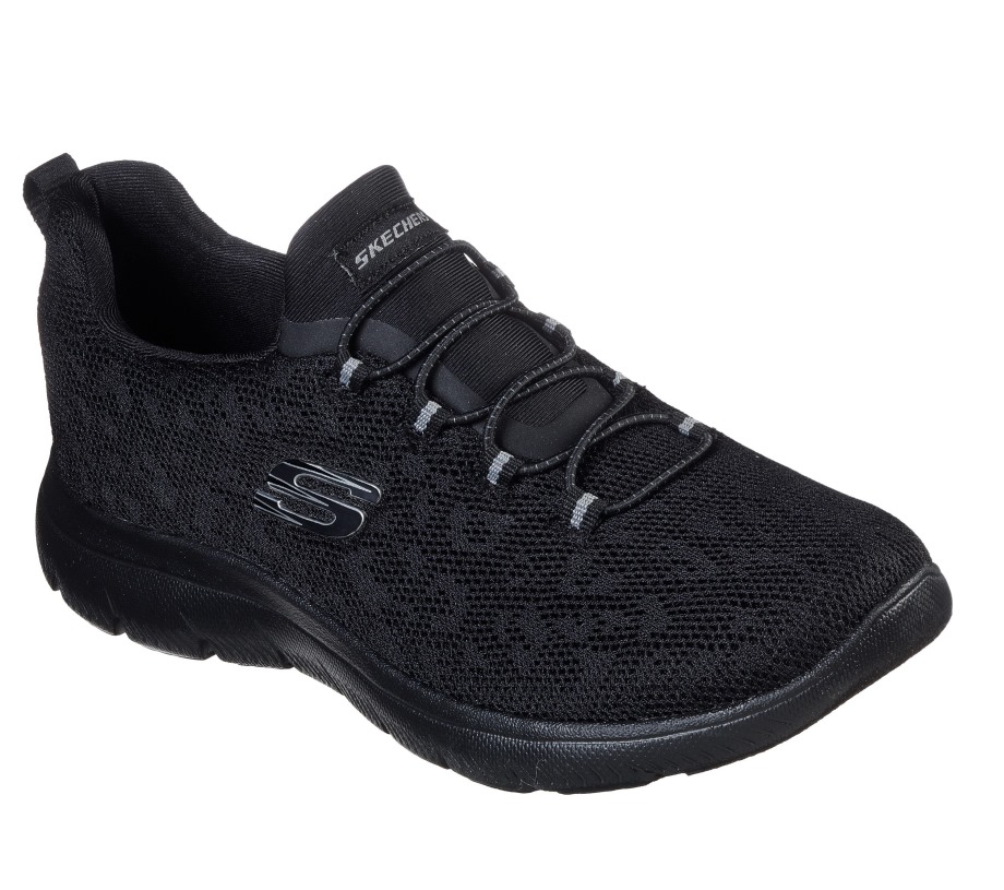 Summits Leopard Spot Black Skechers