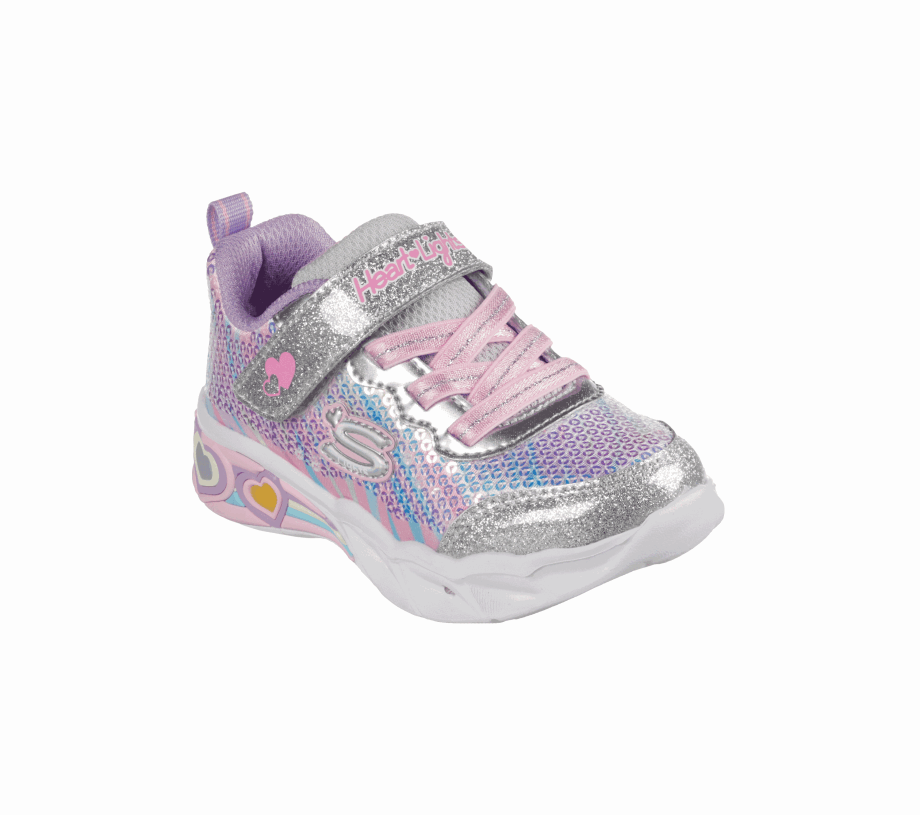 Skechers Sweetheart Lights Let's Shine Silver Multi