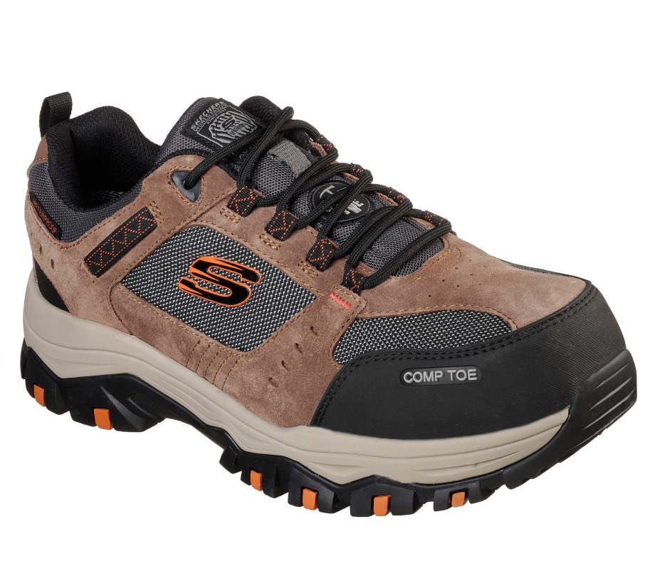 Work Greetah Comp Toe Skechers Brown Black
