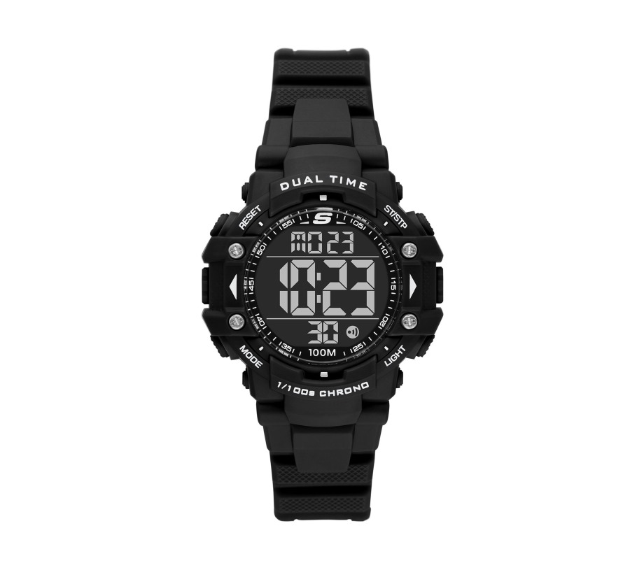 Dual Time Black Watch Skechers Black