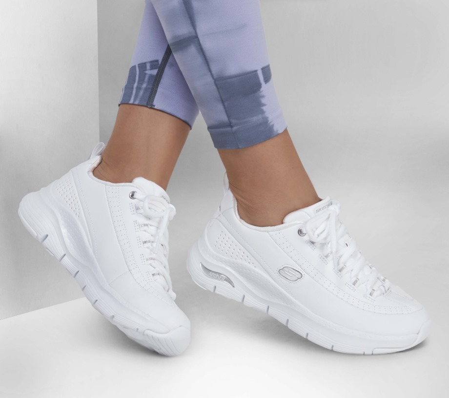 Skechers Arch Fit Citi Drive White Silver