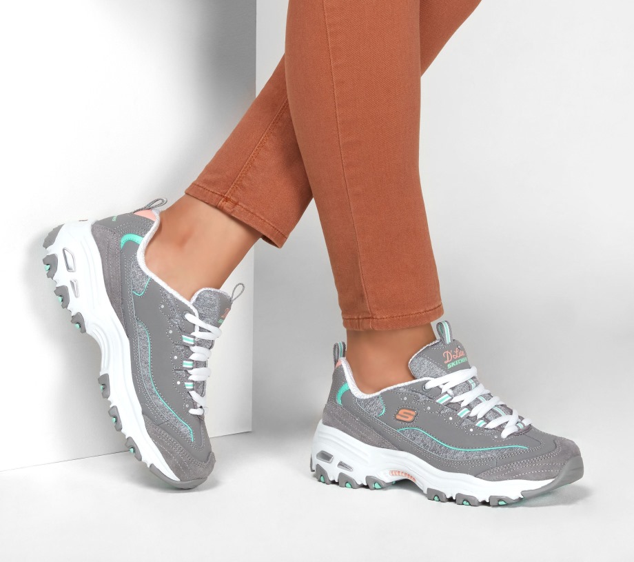 D'Lites Sparkling Rain Skechers Gray Multi