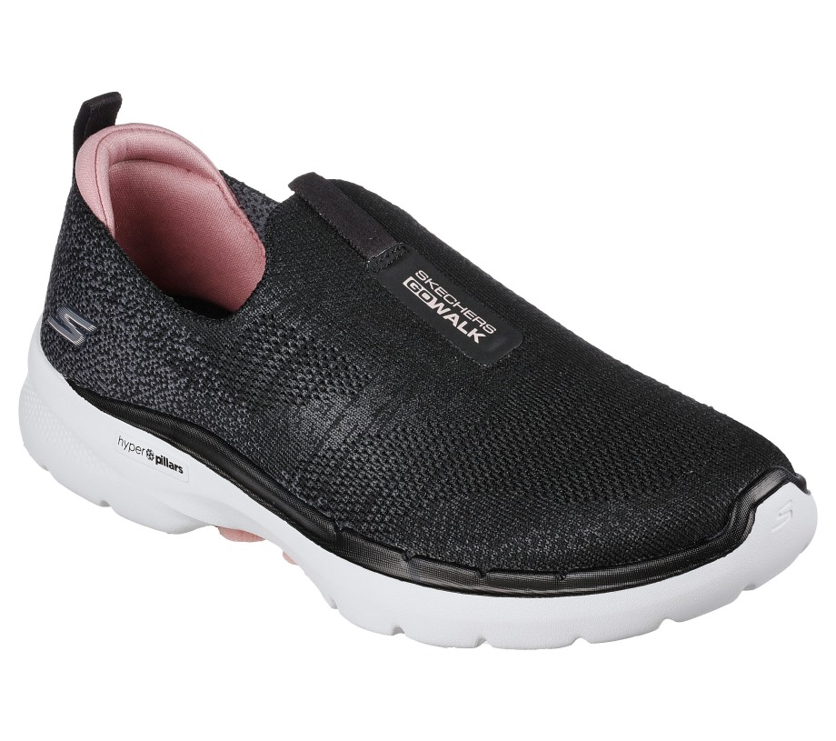 Skechers GOwalk 6 Glimmering Black Pink