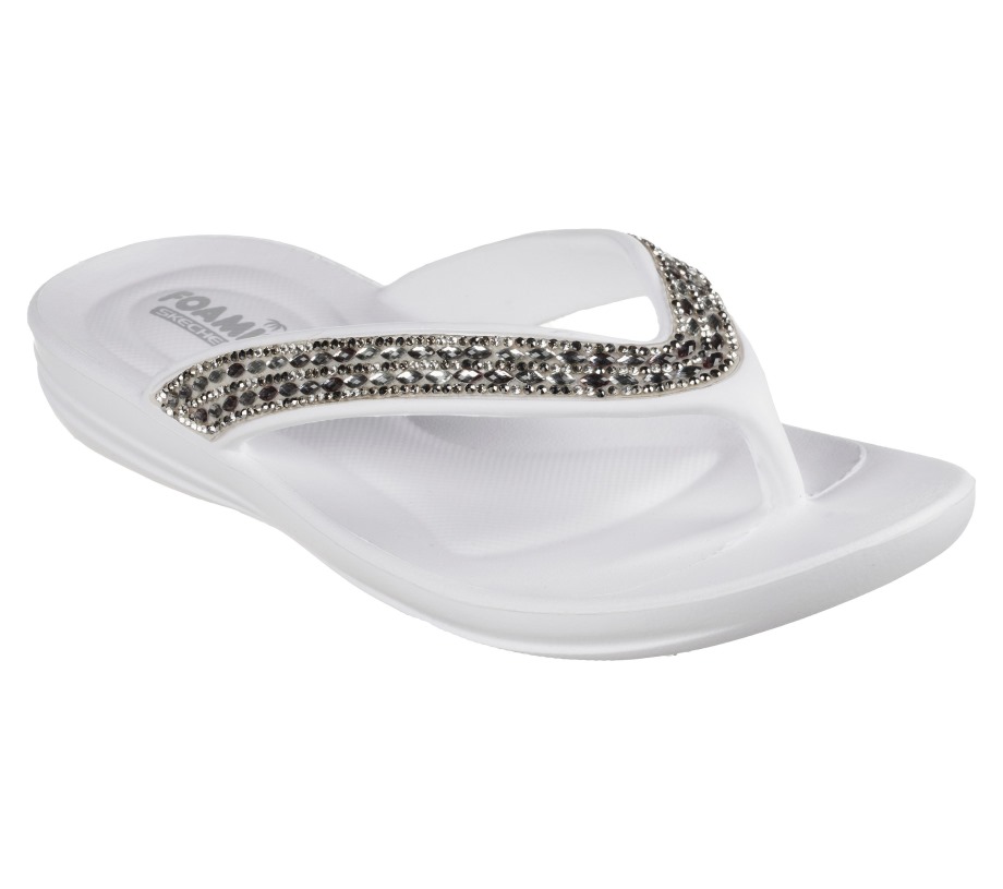 Skechers Foamies Glitzy White