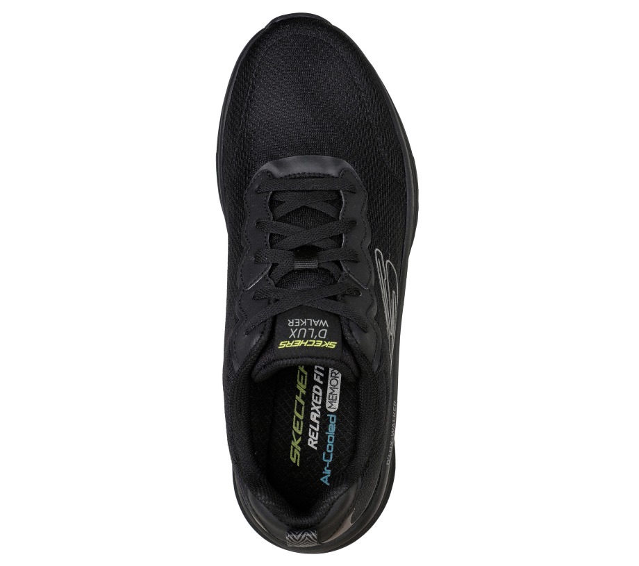 Relaxed Fit D'Lux Walker Scrambler Skechers Black Charcoal