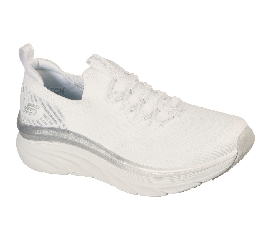 Relaxed Fit D'Lux Walker Let it Glow Skechers White Silver