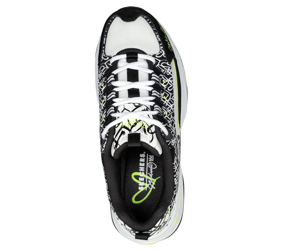 x JGoldcrown D'Lites 4.0 Bold Days Skechers Black White