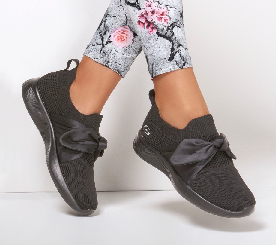 BOBS Sport Squad 2 Bow Beauty Black Skechers
