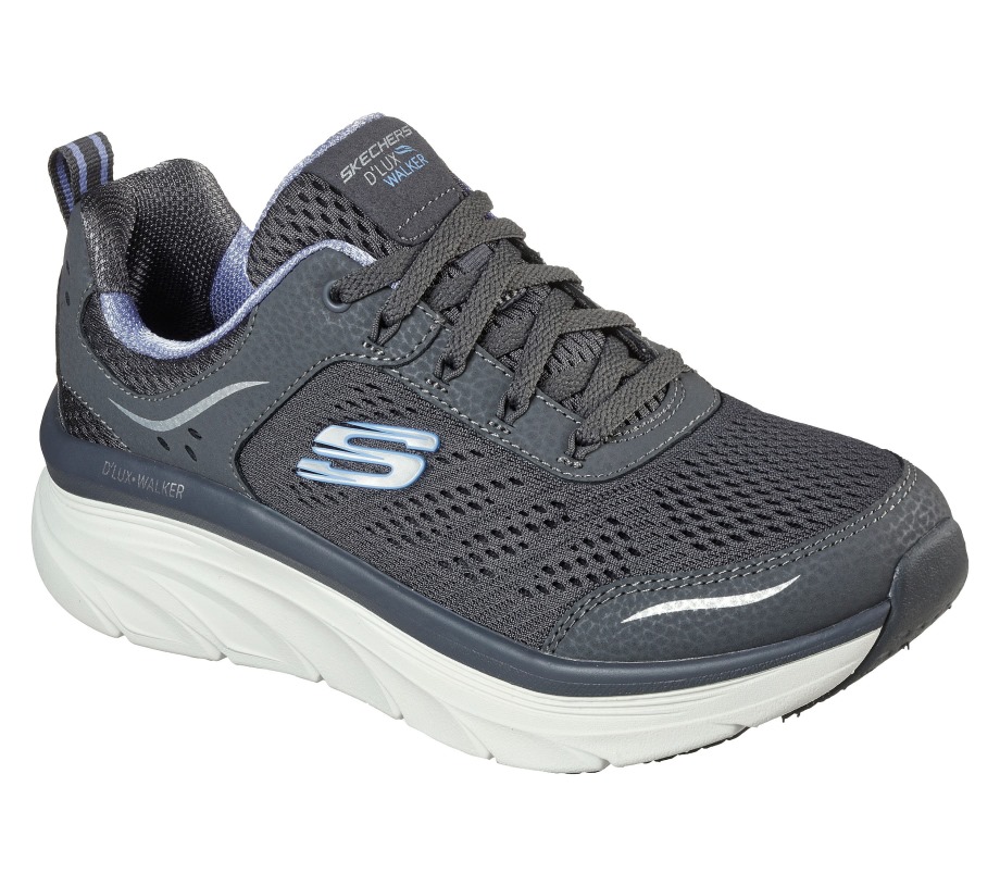 Relaxed Fit D'Lux Walker Infinite Motion Charcoal Lavender Skechers