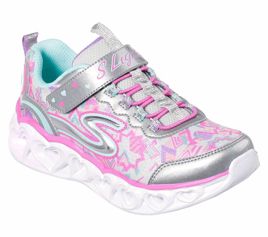 S Lights Heart Lights Silver Multi Skechers