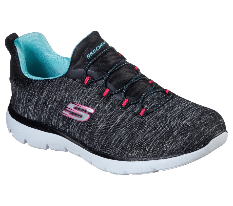 Skechers Summits Quick Getaway Black Light Blue