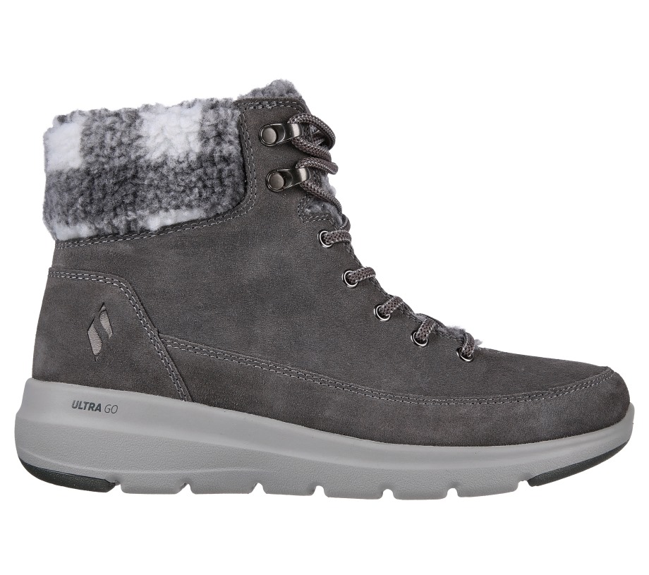 On the GO Glacial Ultra Timber Skechers Charcoal