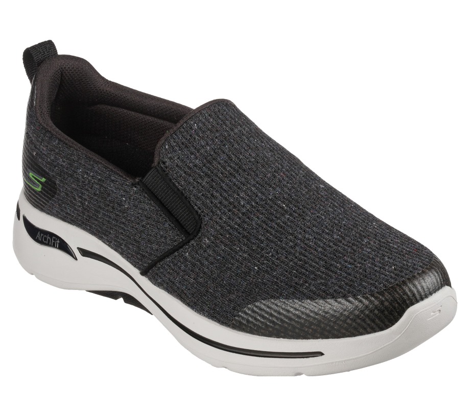 GO WALK Arch Fit Our Earth Black Lime Skechers