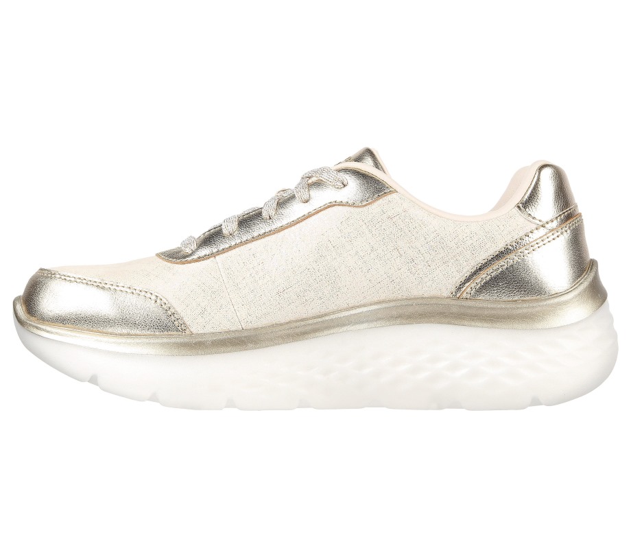Skechers Luxe Collection GO WALK Hyper Burst Giselle White Gold