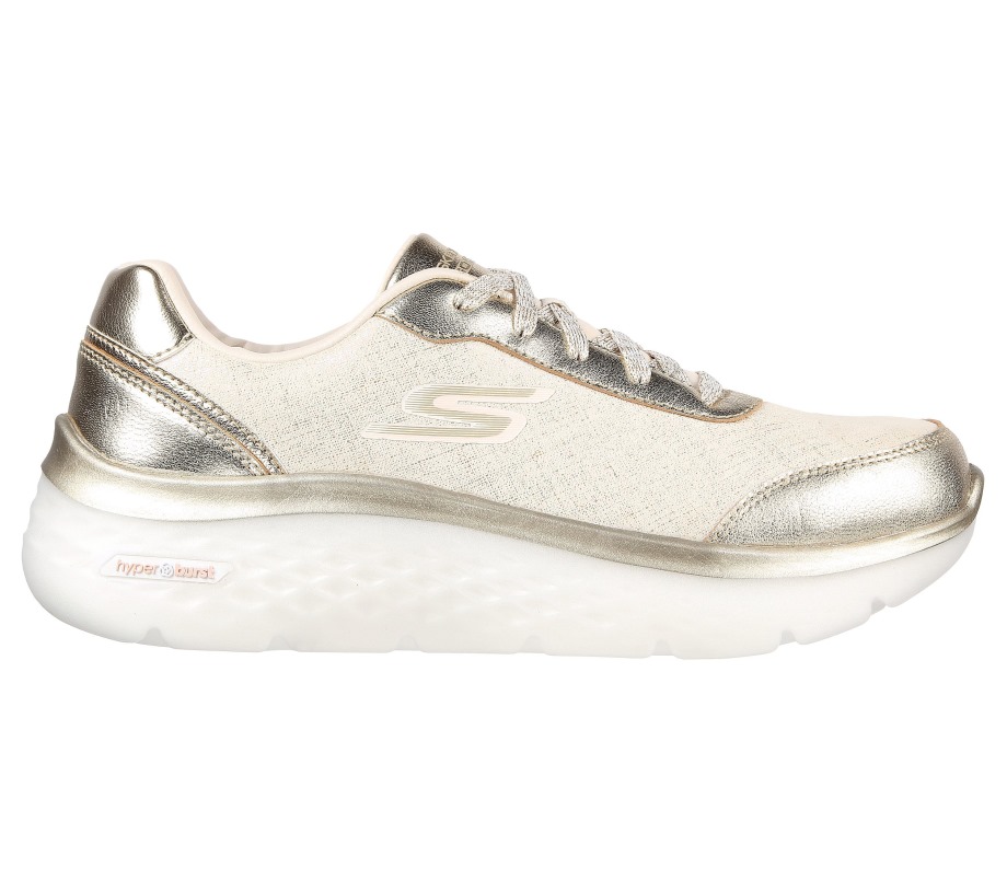 Skechers Luxe Collection GO WALK Hyper Burst Giselle White Gold
