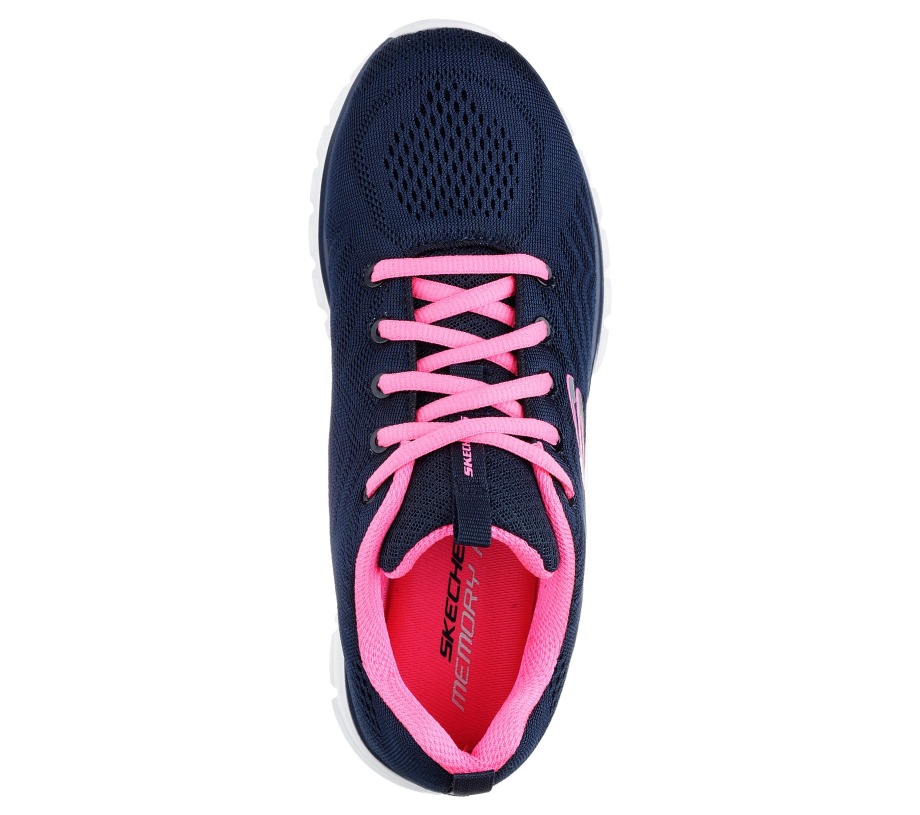 Graceful Get Connected Skechers Navy Hot Pink
