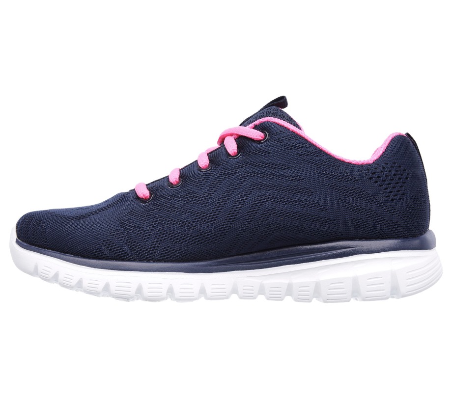 Graceful Get Connected Skechers Navy Hot Pink