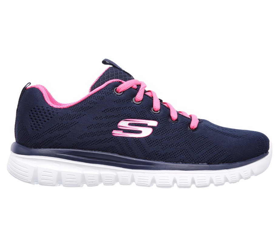Graceful Get Connected Skechers Navy Hot Pink