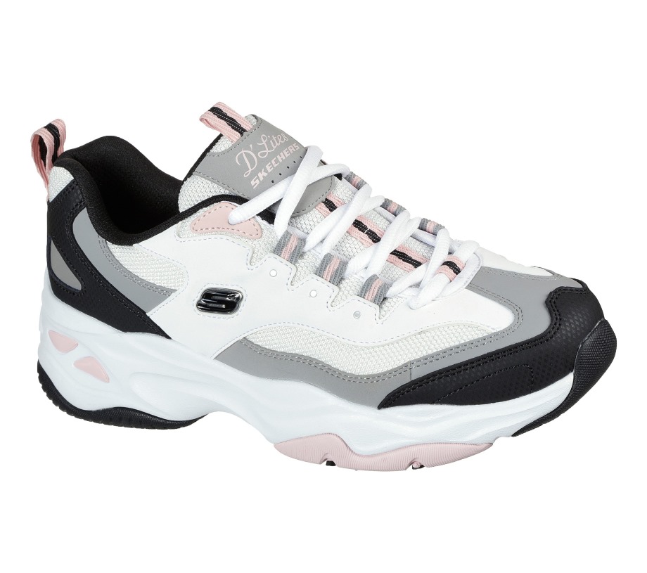 Skechers D'Lites 4.0 Fresh Diva White Black Pink