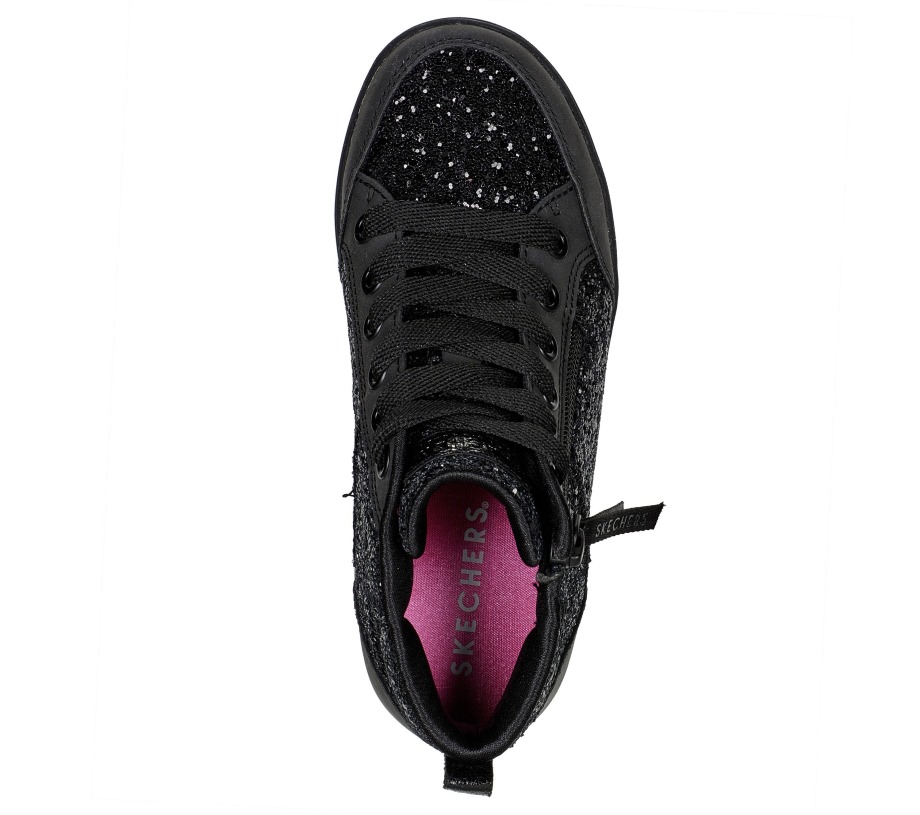 Shoutouts 2.0 Glitter Steps Black Skechers