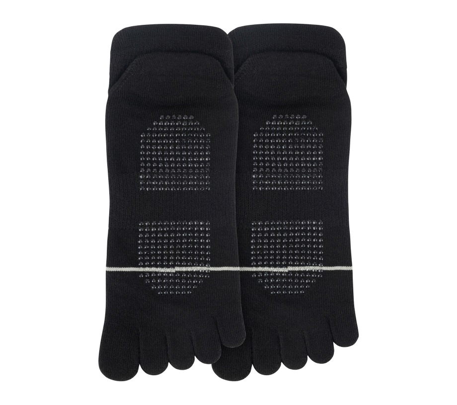 2 Pack Low Cut Toe Socks Black Skechers