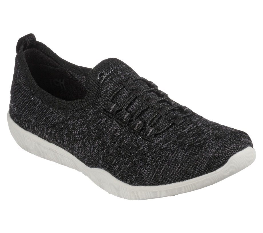 Newbury St Get Seen Skechers Black White