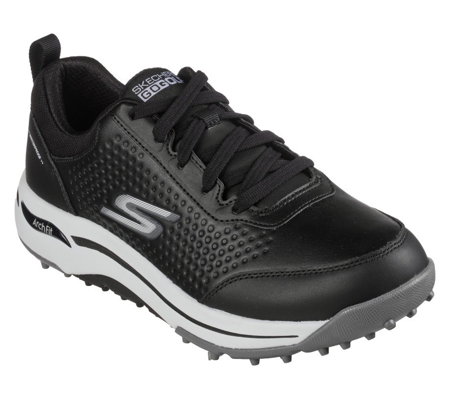 GO GOLF Arch Fit Set Up Skechers Black White