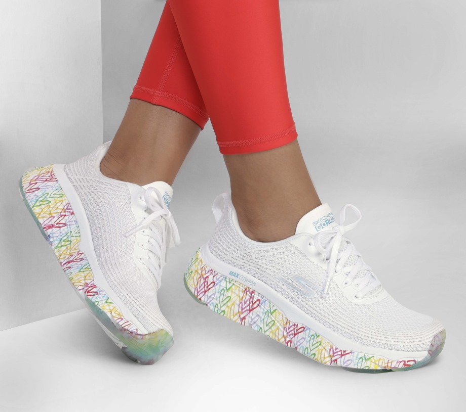 JGoldcrown Max Cushioning Elite Live to Love White Multi Skechers