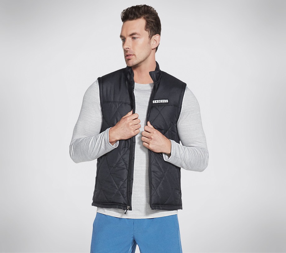Apparel Apex Quilted Vest Skechers Black