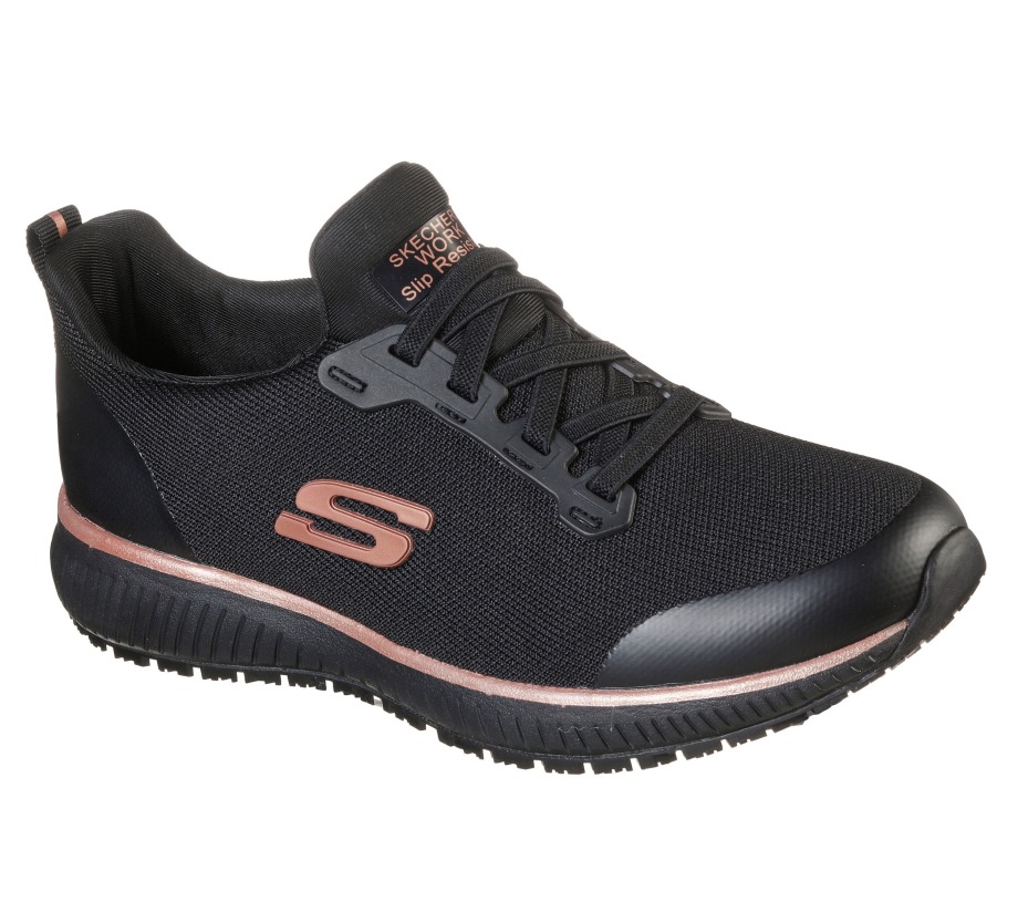 Skechers Work Squad SR Black Rose Gold
