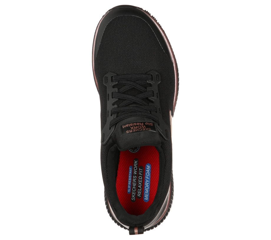 Skechers Work Squad SR Black Rose Gold