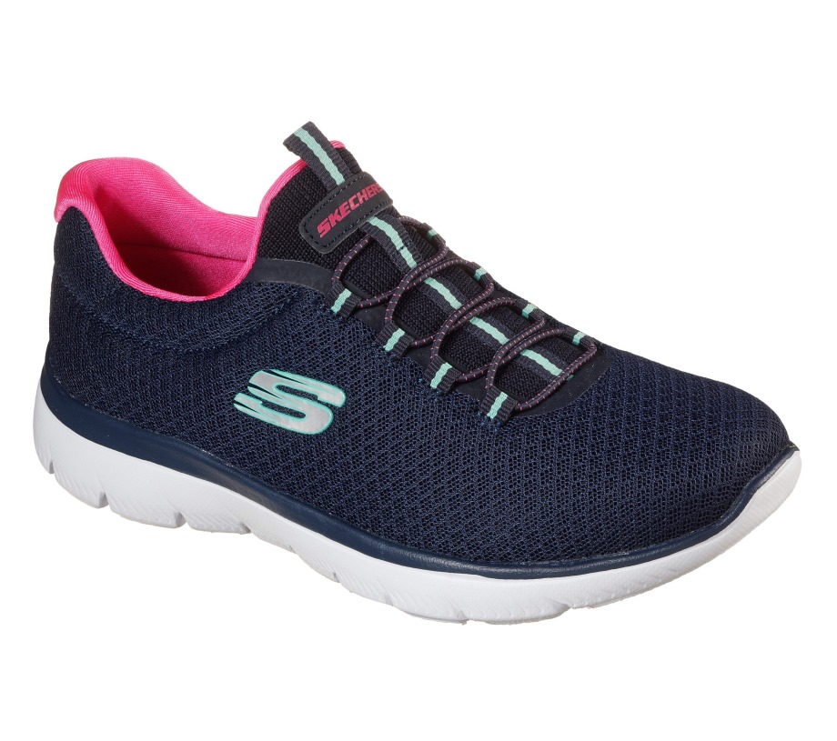 Skechers Summits Navy Hot Pink