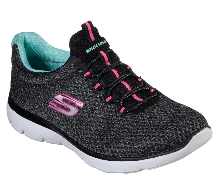 Skechers Summits Striding Black Blue Pnk