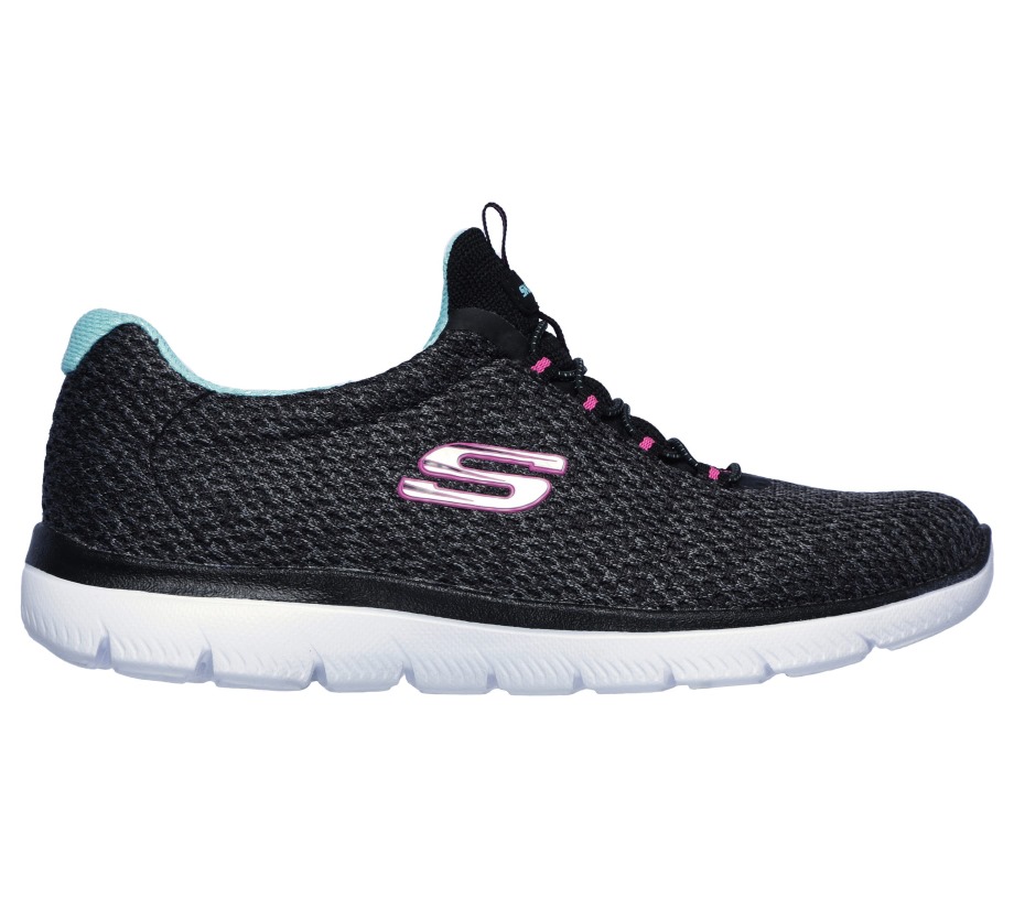 Skechers Summits Striding Black Blue Pnk