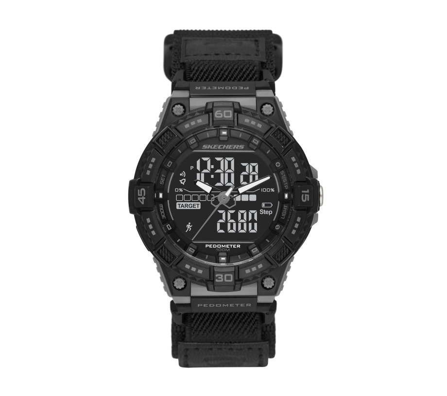 Fast Wrap Black Watch Skechers Black