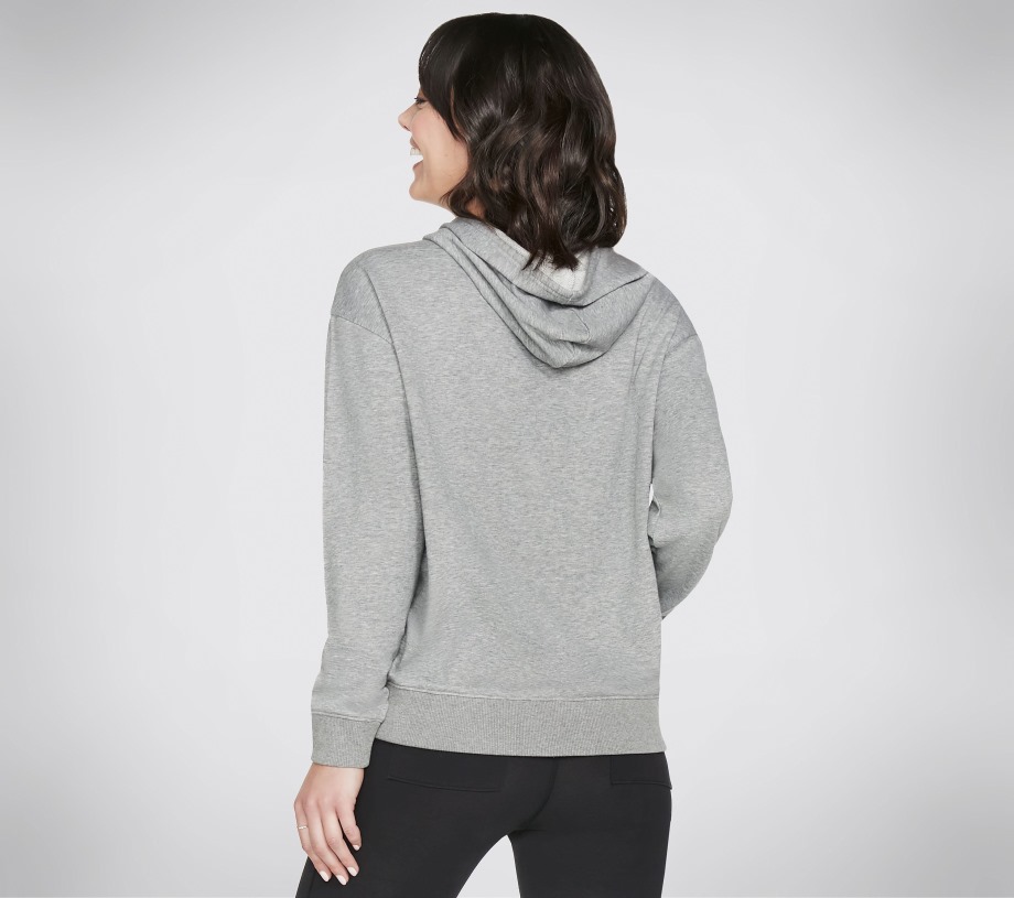 Skechers BOBS Apparel Mittens Pouch Pullover Hoodie Gray