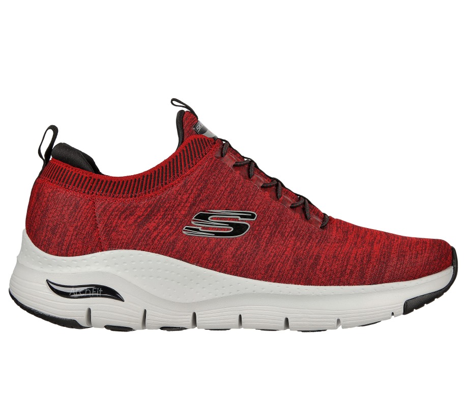 Arch Fit Waveport Red Black Skechers