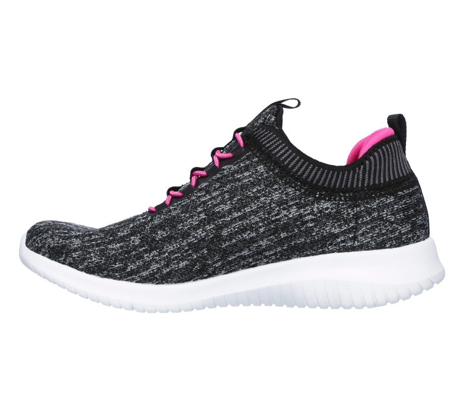 Ultra Flex Bright Horizon Black Hot Pink Skechers