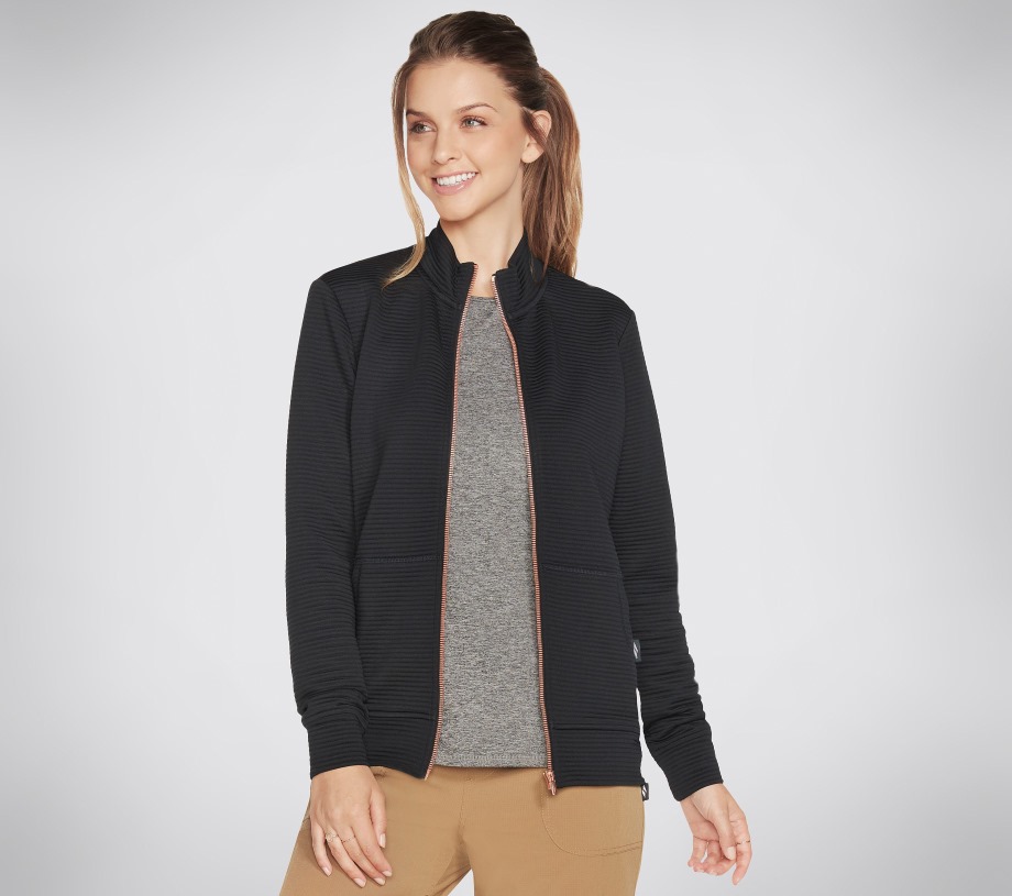 The Hoodless Hoodie GO WALK Everywhere Jacket Skechers Black