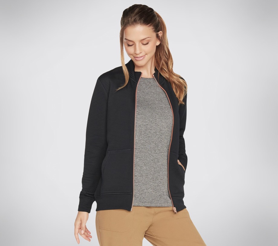 The Hoodless Hoodie GO WALK Everywhere Jacket Skechers Black